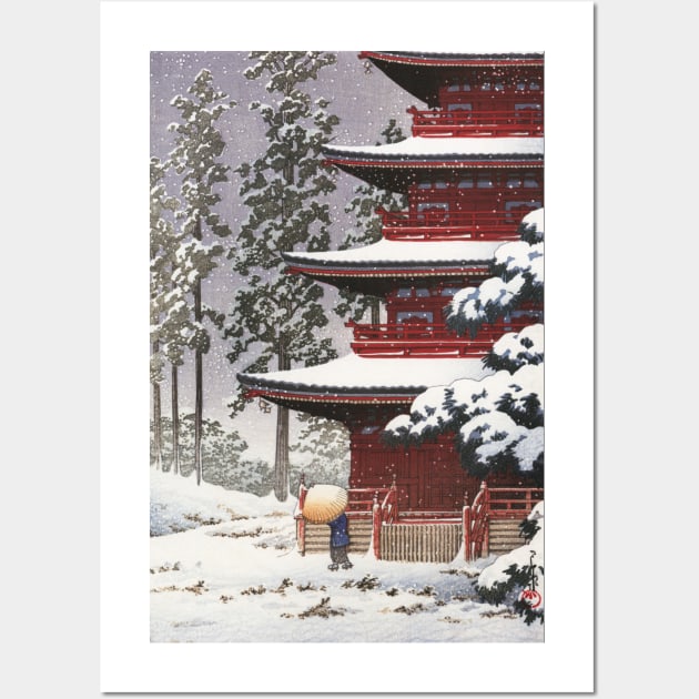 Saishoin Temple in Snow at Hirosaki by Kawase Hasui Wall Art by Takeda_Art